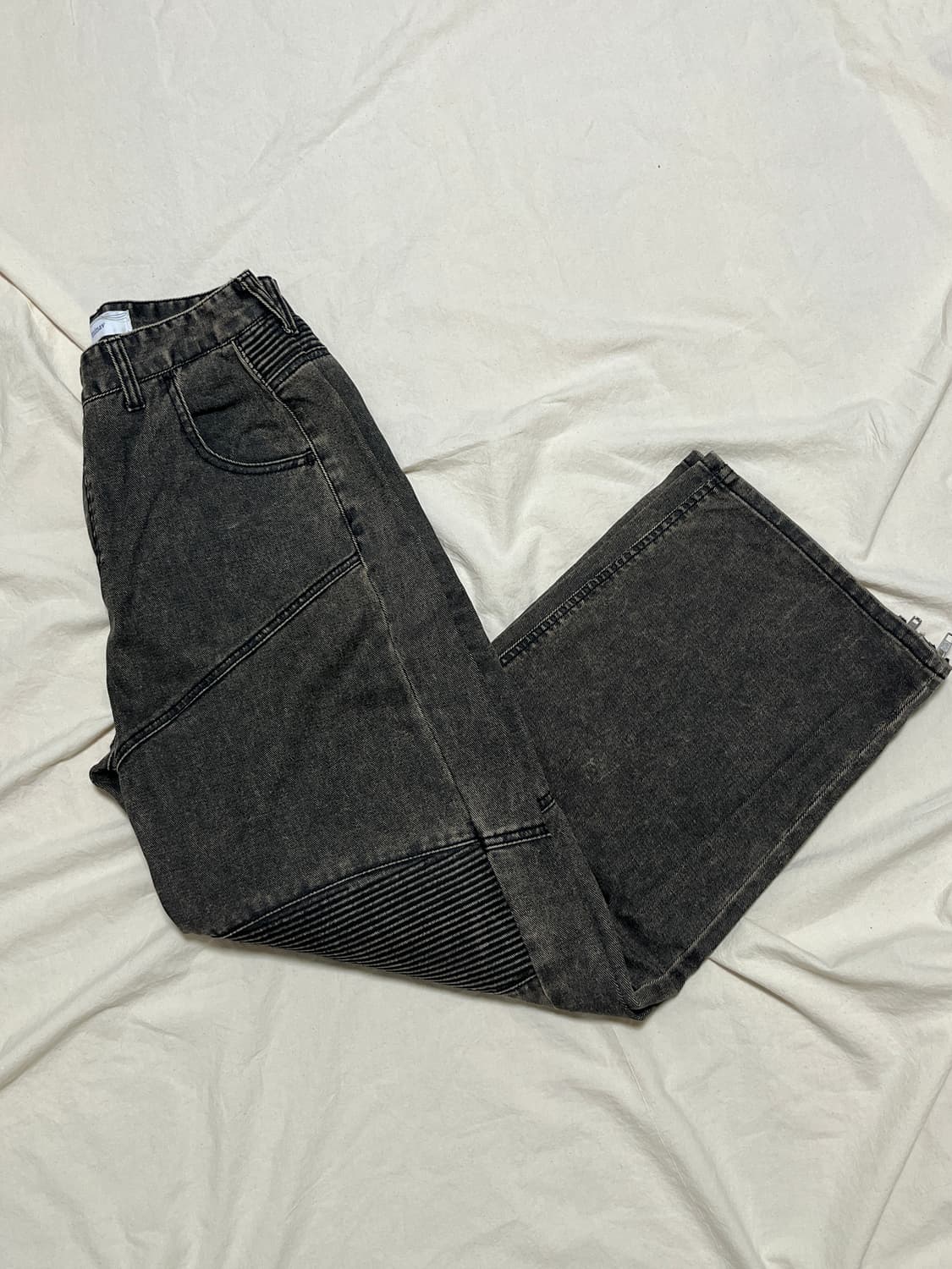 미나브 와이드 코팅 바이커 데님팬츠 상품이미지7