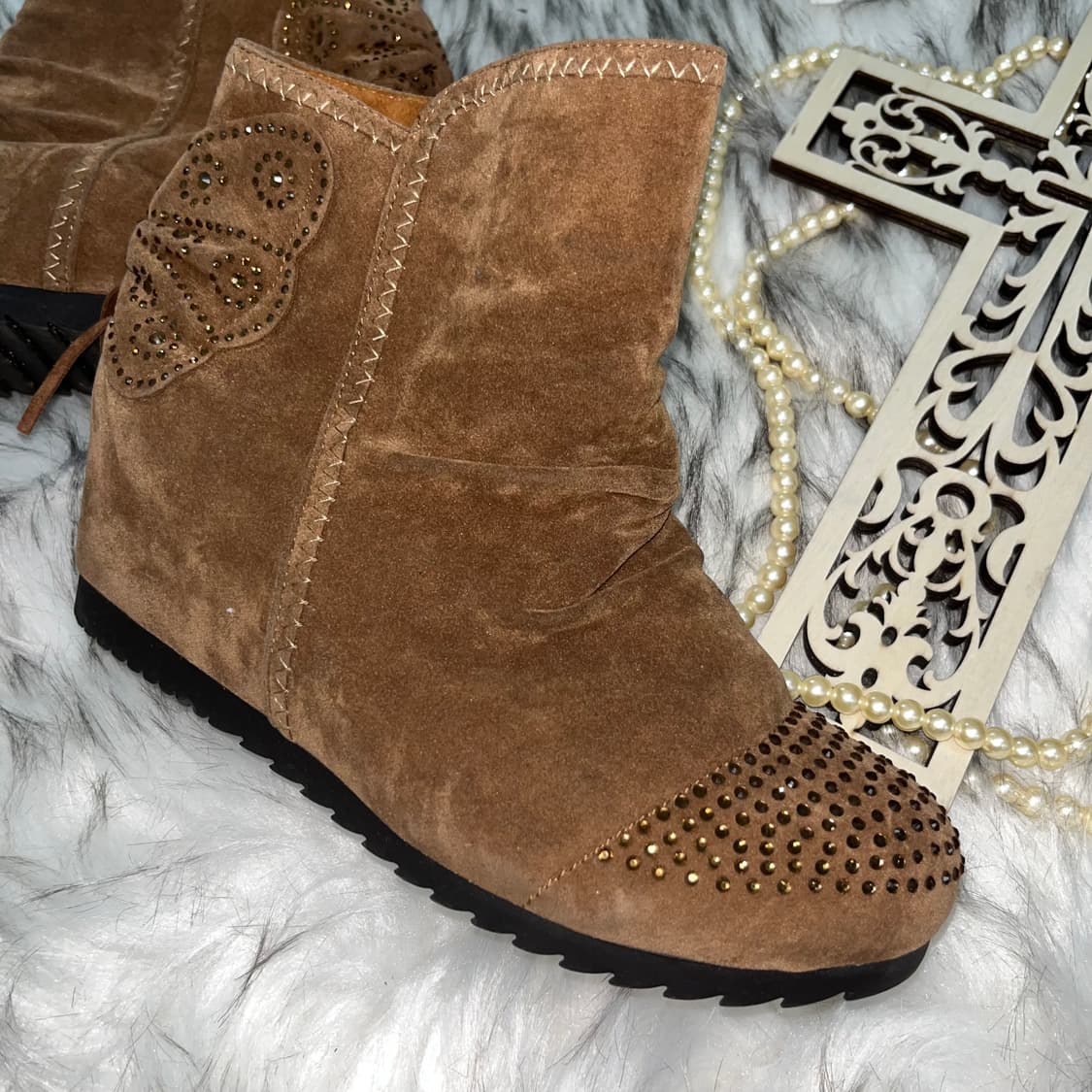 빈티지 페어리무드 웨지힐부츠 상품이미지2