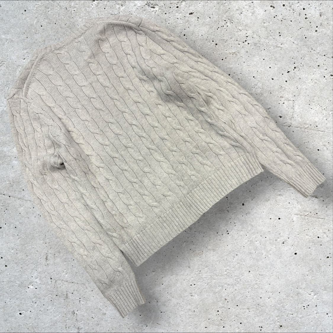 [XS] 폴로 랄프로렌 신형 큐알 케이블 니트 스웨터 그레이 D237 상품이미지2