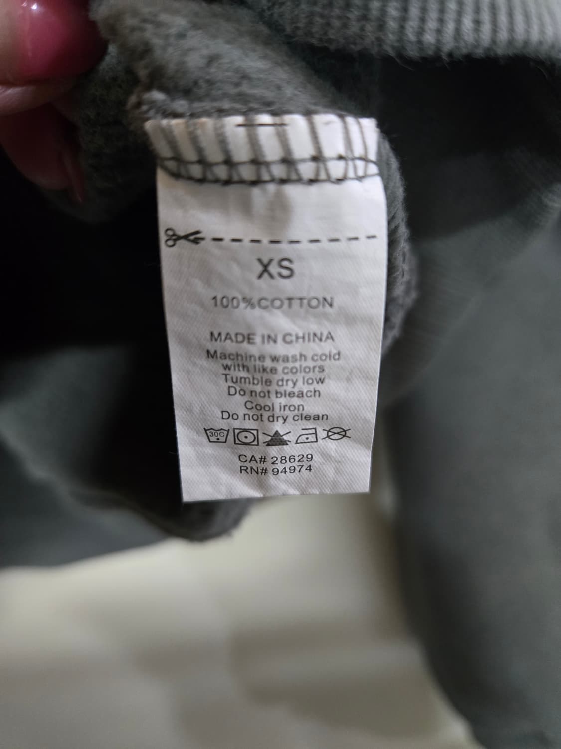 스투시 civil 크롭 기모 후드 XS 상품이미지6