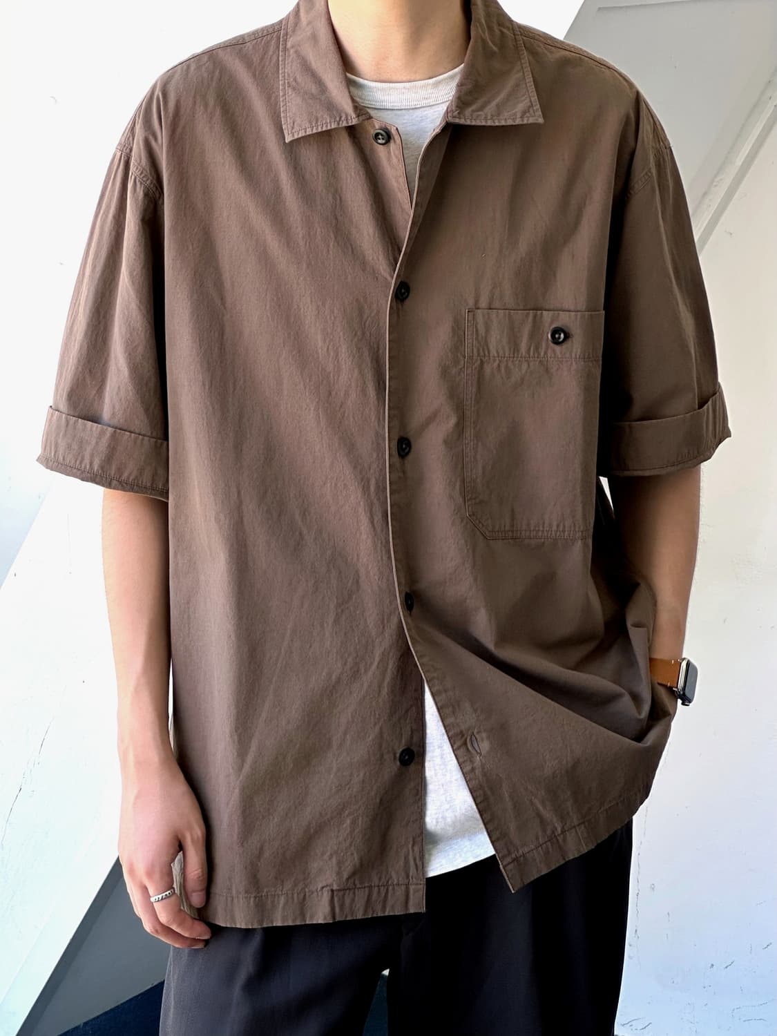 SANDED COTTON LINEN H/S SHIRT 상품이미지8