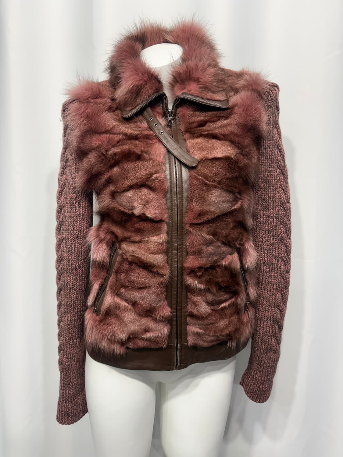 🎸핑크 니트 퍼 자켓🎸 상품이미지5