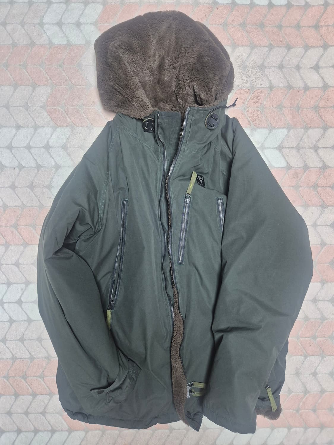 남이서팔 지퍼 퍼 코트 자켓 상품이미지1