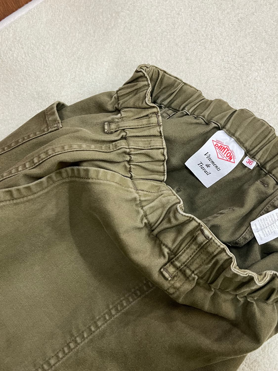 단톤 코튼 롱스커트 올리브 그린 상품이미지10