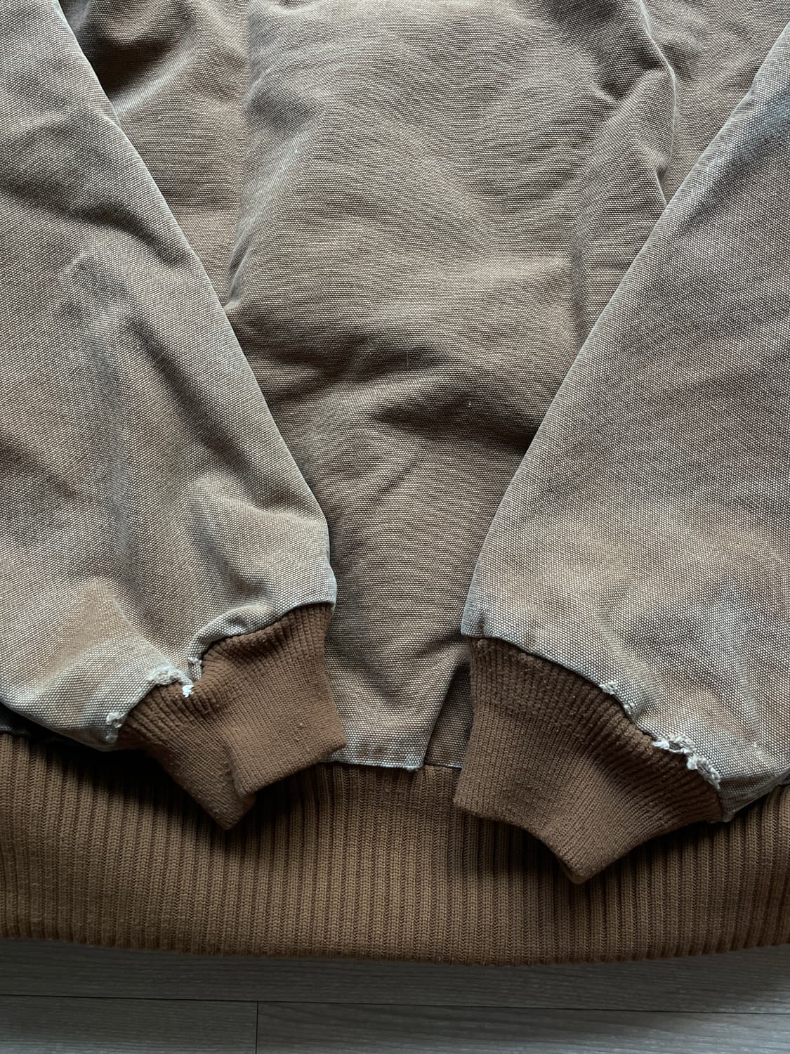 칼하트 j130 BRN 브라운 액티브 자켓 샌드스톤 빈티지 상품이미지8