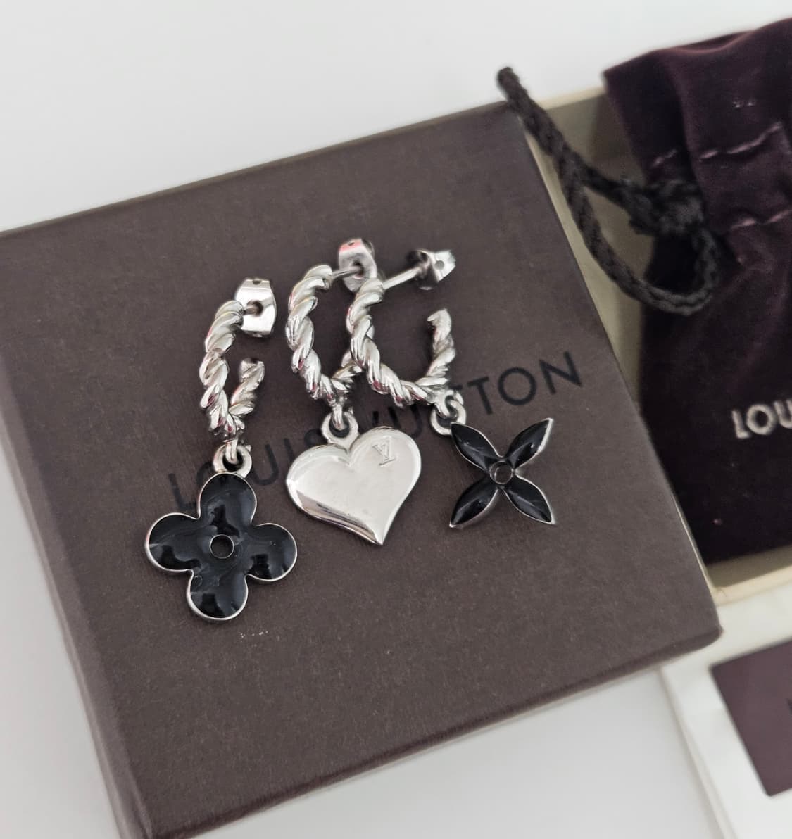 루이비통 스위트 모노그램 후프 귀걸이( 3링세트) [정품/풀박스] 상품이미지1