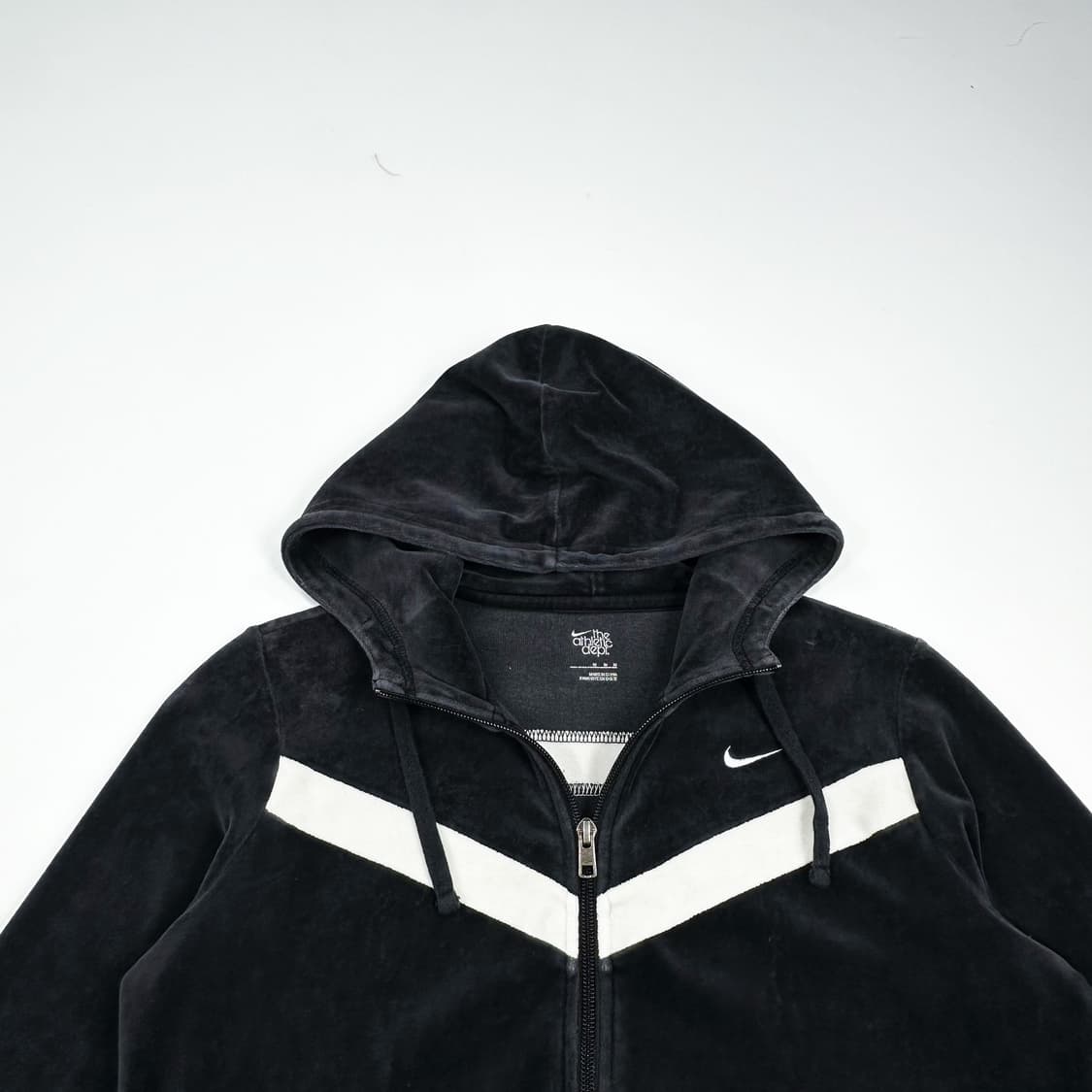 나이키 y2k 슬림핏 벨벳 후디 져지 블랙 여성M 상품이미지2