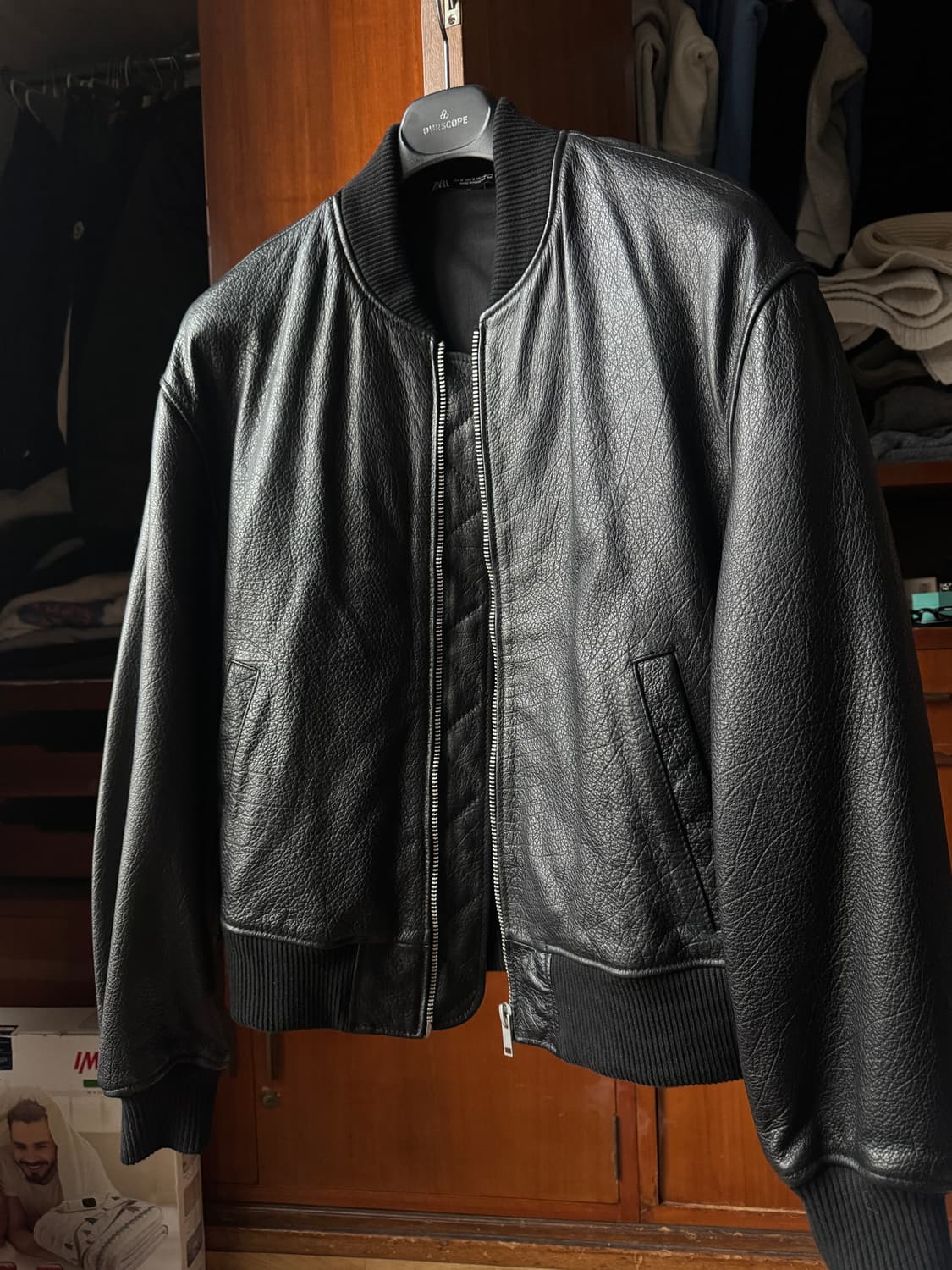 자라 버팔로레더 자켓 M 상품이미지2