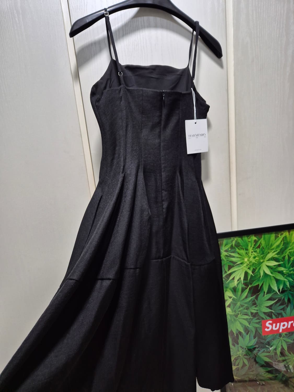 (타임세일)(새상품)디어먼데이로 블랙 끈나시 원피스 상품이미지9