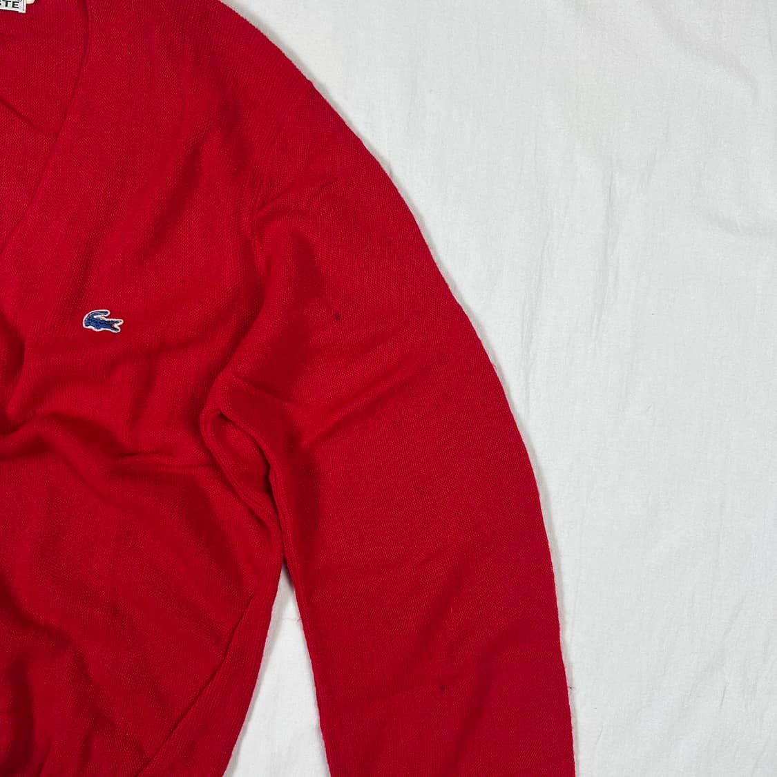 80‘s izod 라코스테 블루 로고 올론아크릴 가디건 상품이미지3