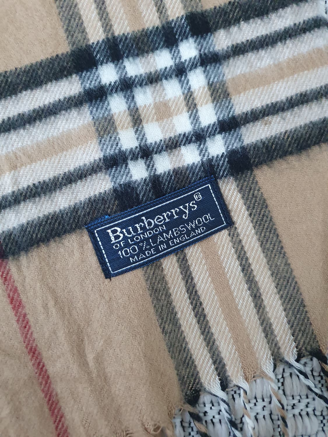 1980s 버버리 울 머플러 상품이미지3