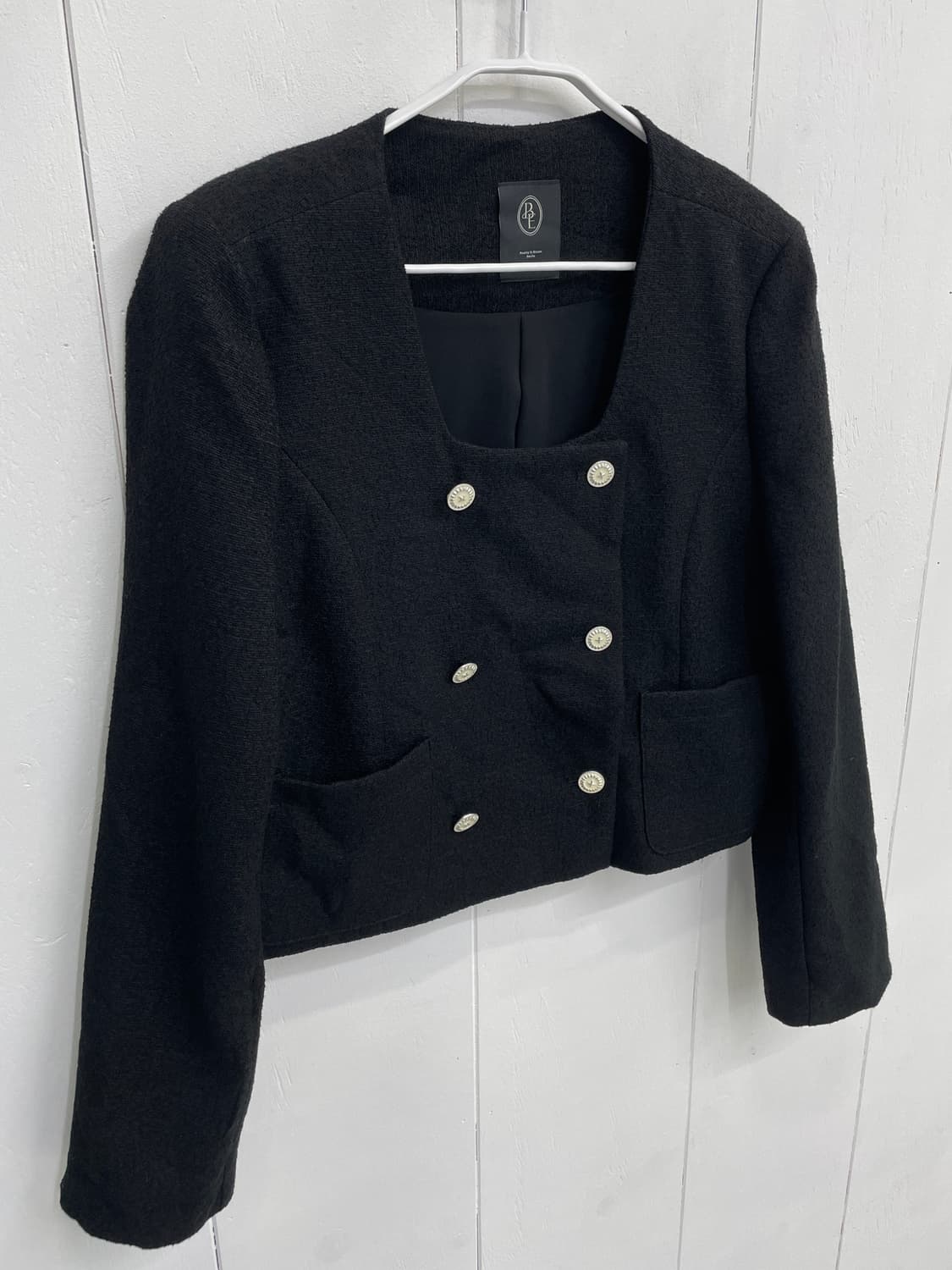 베니토 노카라 더블 버튼 트위드 자켓 상품이미지4