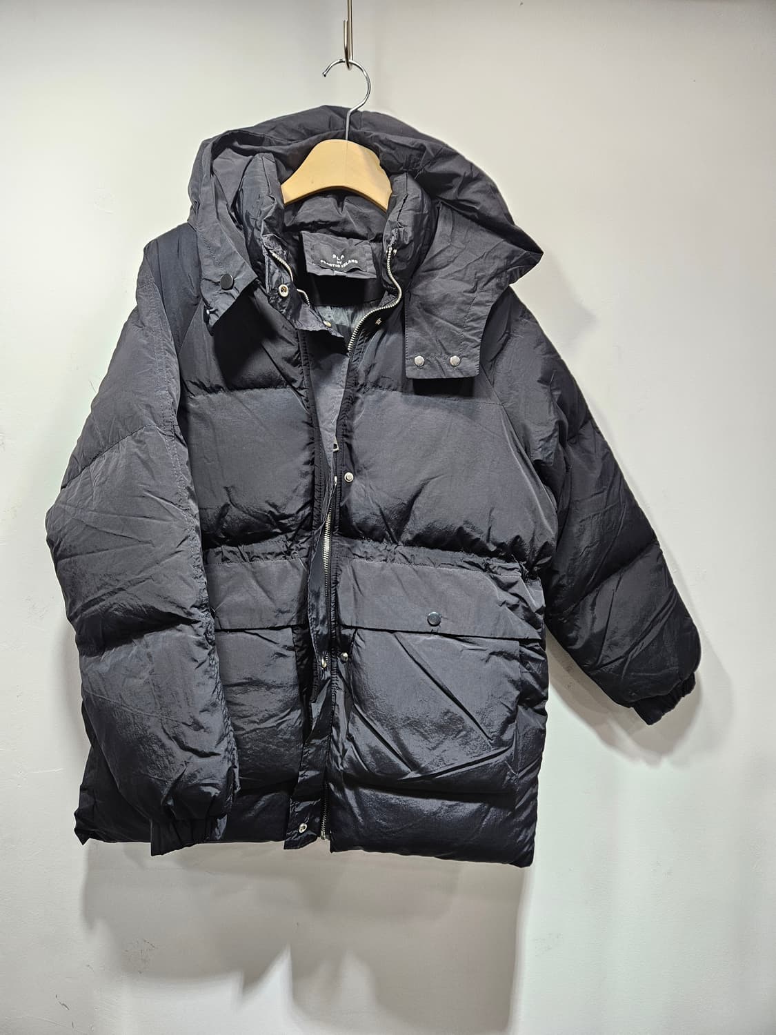 플라스틱아일랜드 블랙 후드 패딩 점퍼 Free  상품이미지8