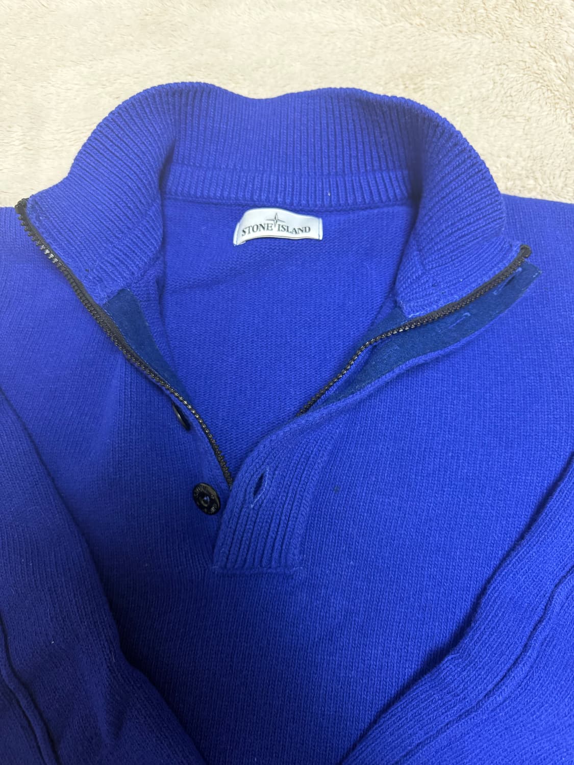 스톤아일랜드 반집업니트 로얄블루 상품이미지2