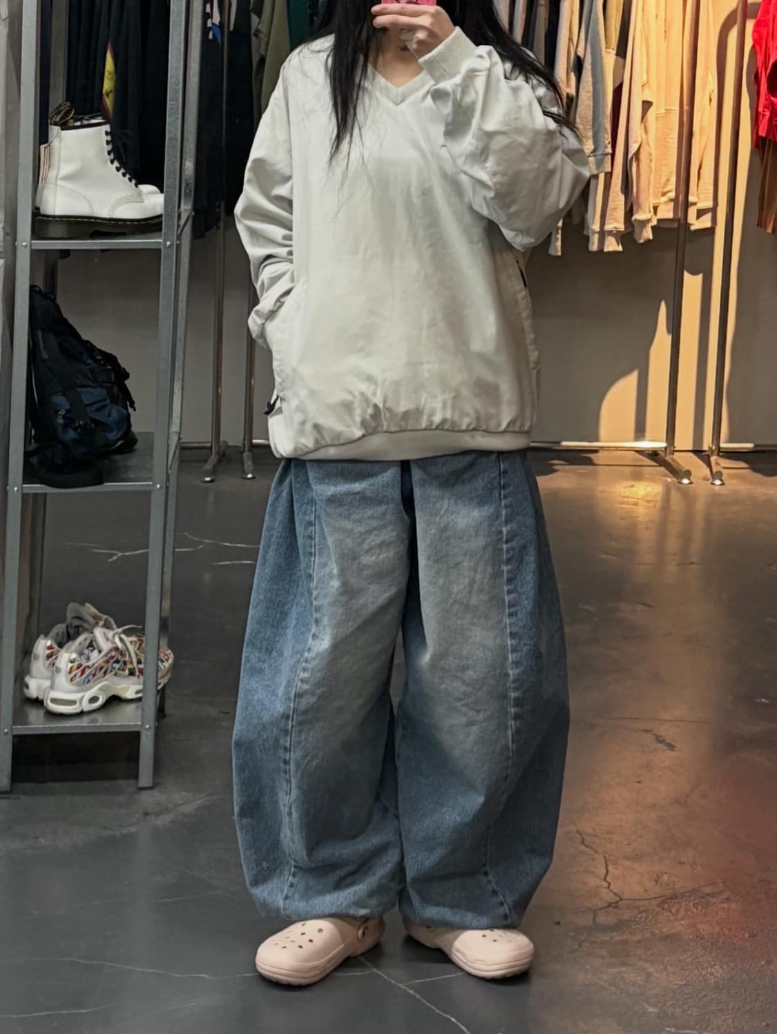 나이키 브이넥 아이보리 웜업 A3168 상품이미지1