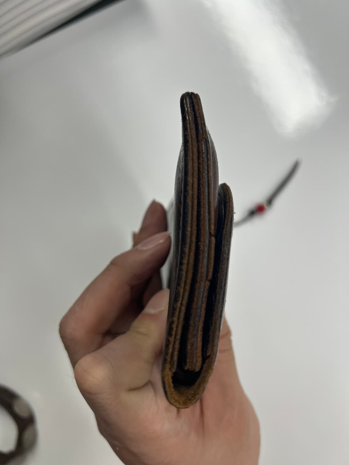 GOROS 고로스 새들레더 콘초 브라운 장지갑 상품이미지9