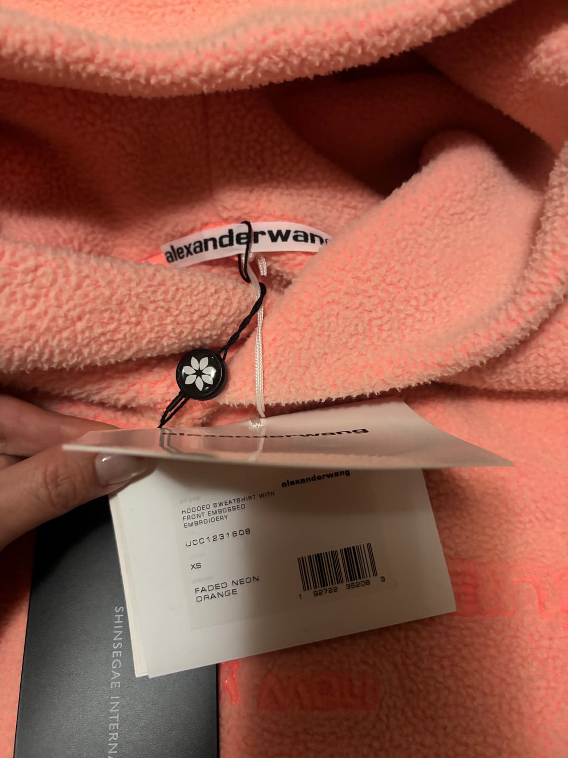 알렉산더왕 후리스 오버핏후드티 (새제품)xs 상품이미지2