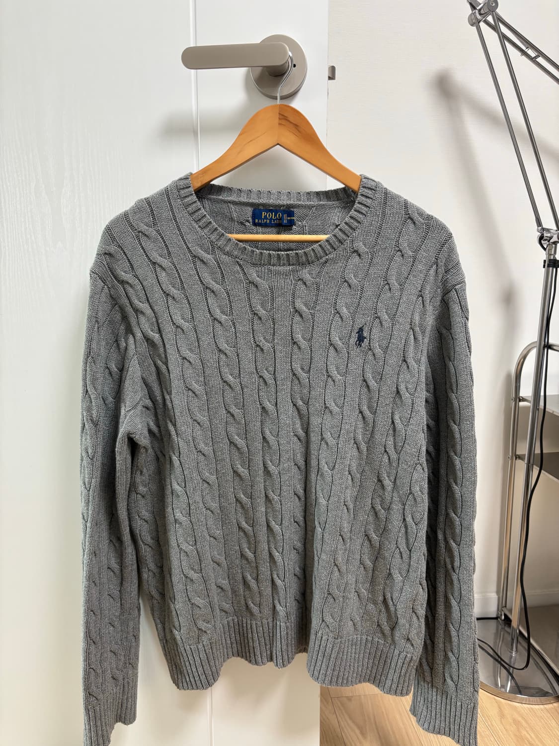 폴로 랄프로렌 그레이 케이블 니트 상품이미지1
