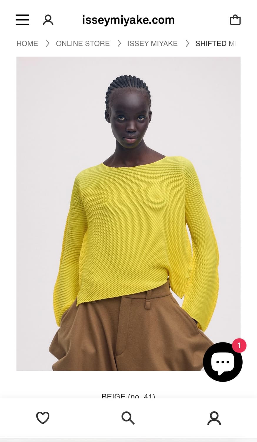 새상품) 이세이 미케 시프티드 탑 상품이미지2