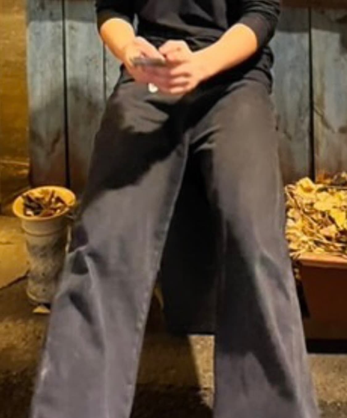 스웨이드 suade사에 블랙 데님 팬츠 라지 사이즈 상품이미지5