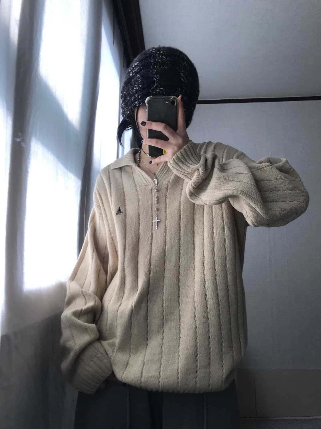 빈폴 베이지 카라 니트 상품이미지7