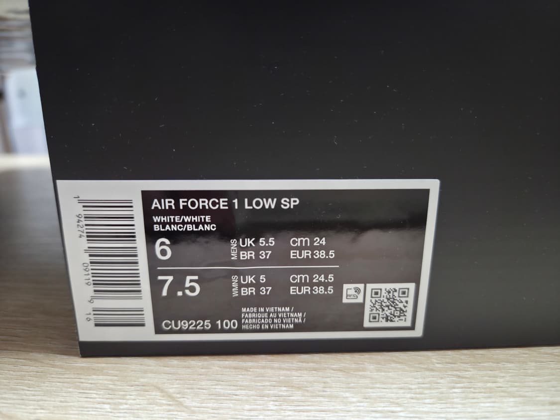 [240]나이키 슈프림 에어포스1 로우 화이트 상품이미지2