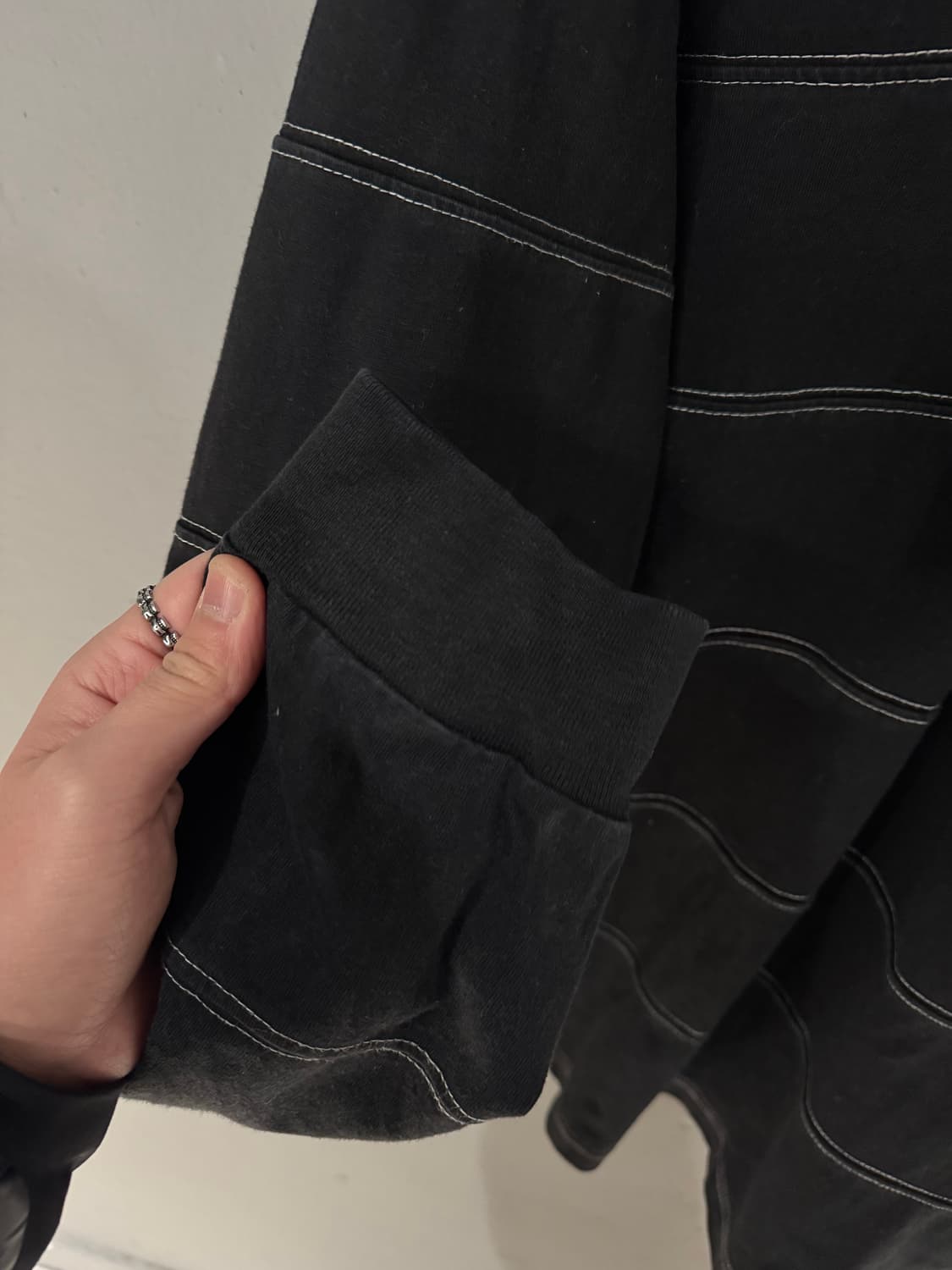 스투시 스트라이프 헤비져지 후드티 상품이미지4