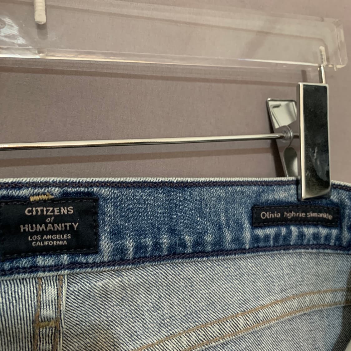 25인치 시티즌 오브 휴머니티 하이라이즈 커팅 슬릿 스판 데님 청바지 상품이미지7