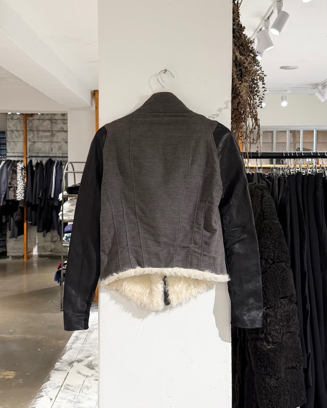 헬무트랭 그레이 램스킨 레더 시어링 퍼 자켓 상품이미지7