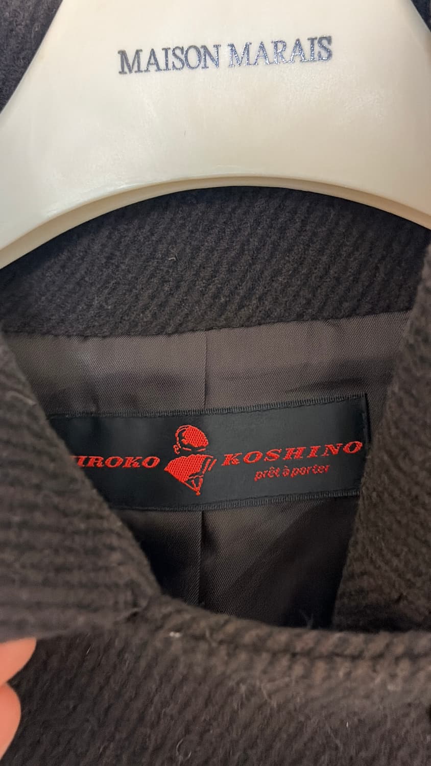 히로코코시노 울 캐시미어 코트 44-66 상품이미지2