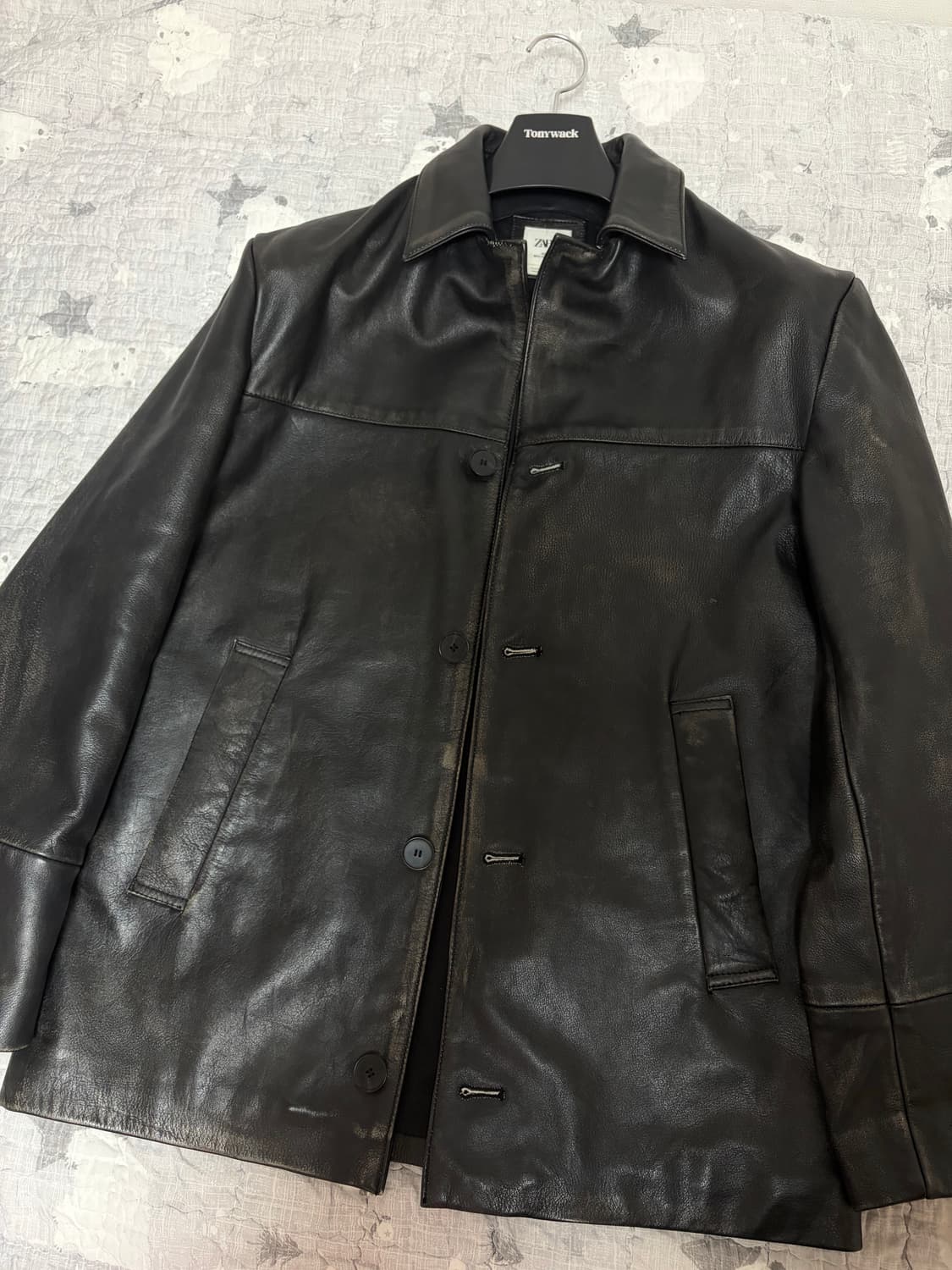 자라 빈티지 레더 카코트 상품이미지1