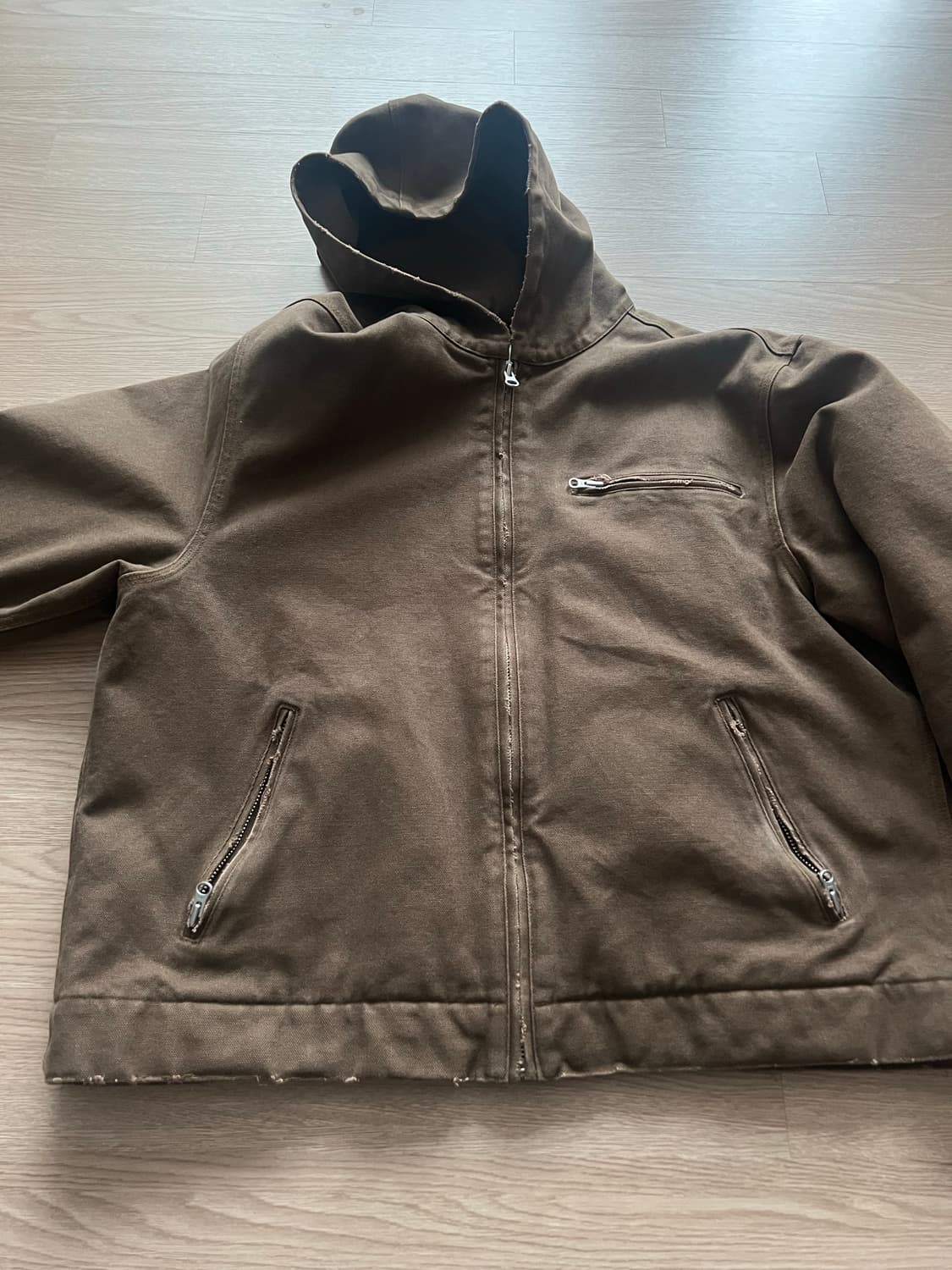 [Nocle] 캔버스 워크 후드집업 (3size) 상품이미지4