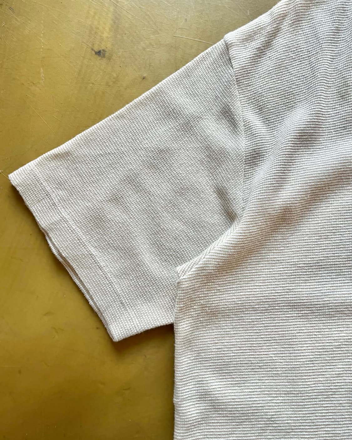 90s HIROKO KOSHINO Waffle 1/2 T-Shirt 상품이미지6