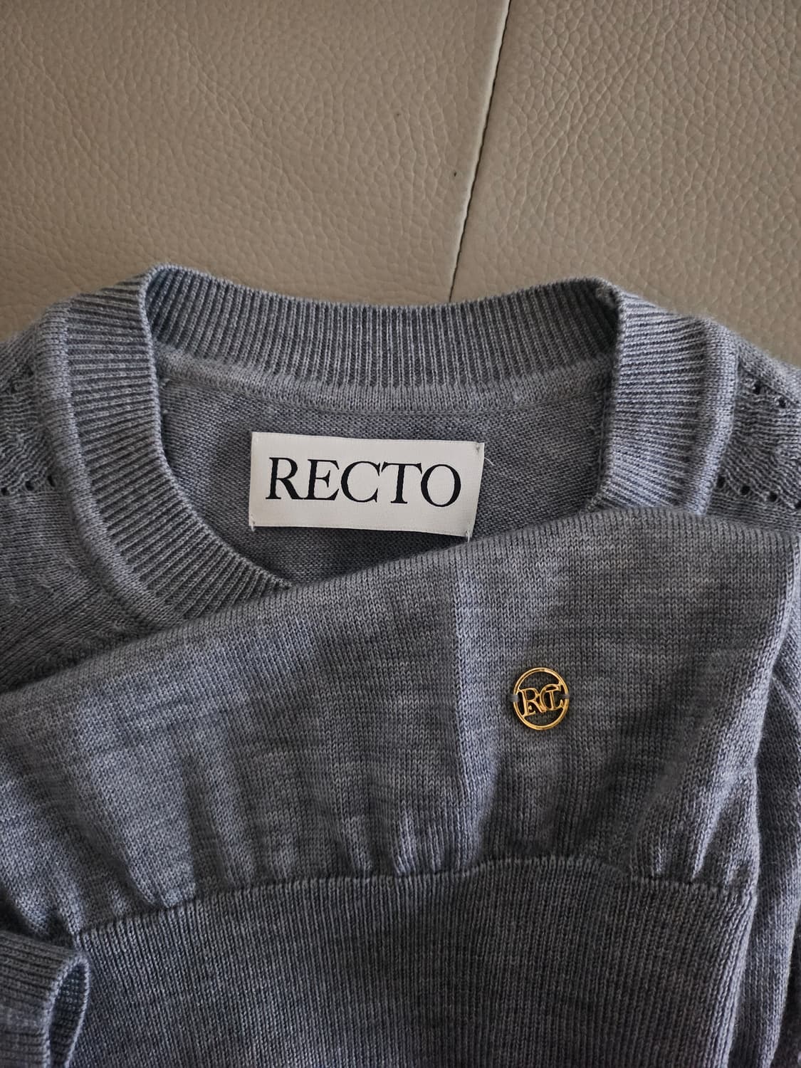 [거의 새것] 렉토 RECTO 레이어드 디테일 메리노울 니트 탑 xs 상품이미지3