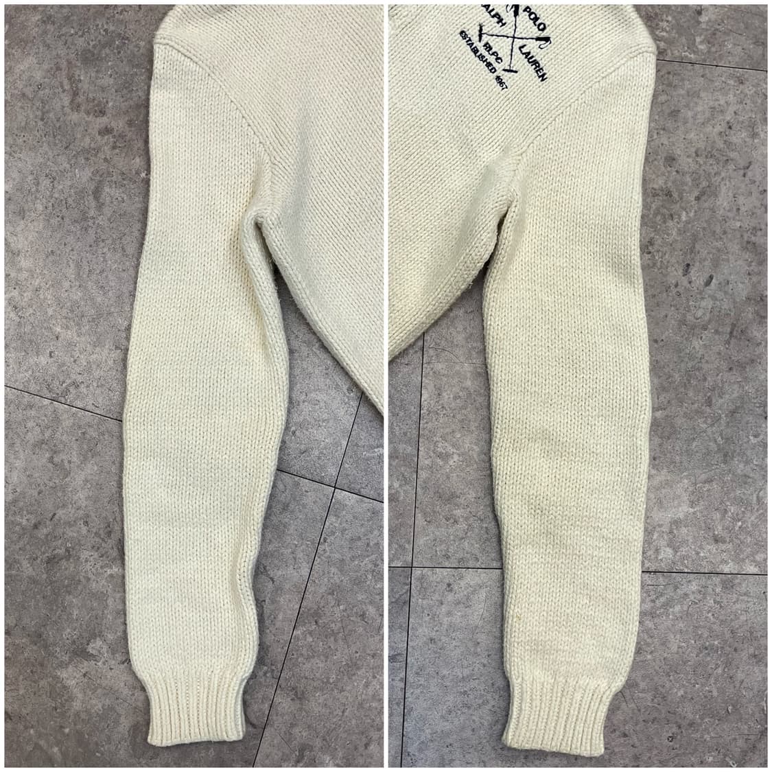 폴로 랄프로렌 헤비 코튼 후드 니트 스웨터 아이보리 M #csz2758 상품이미지7