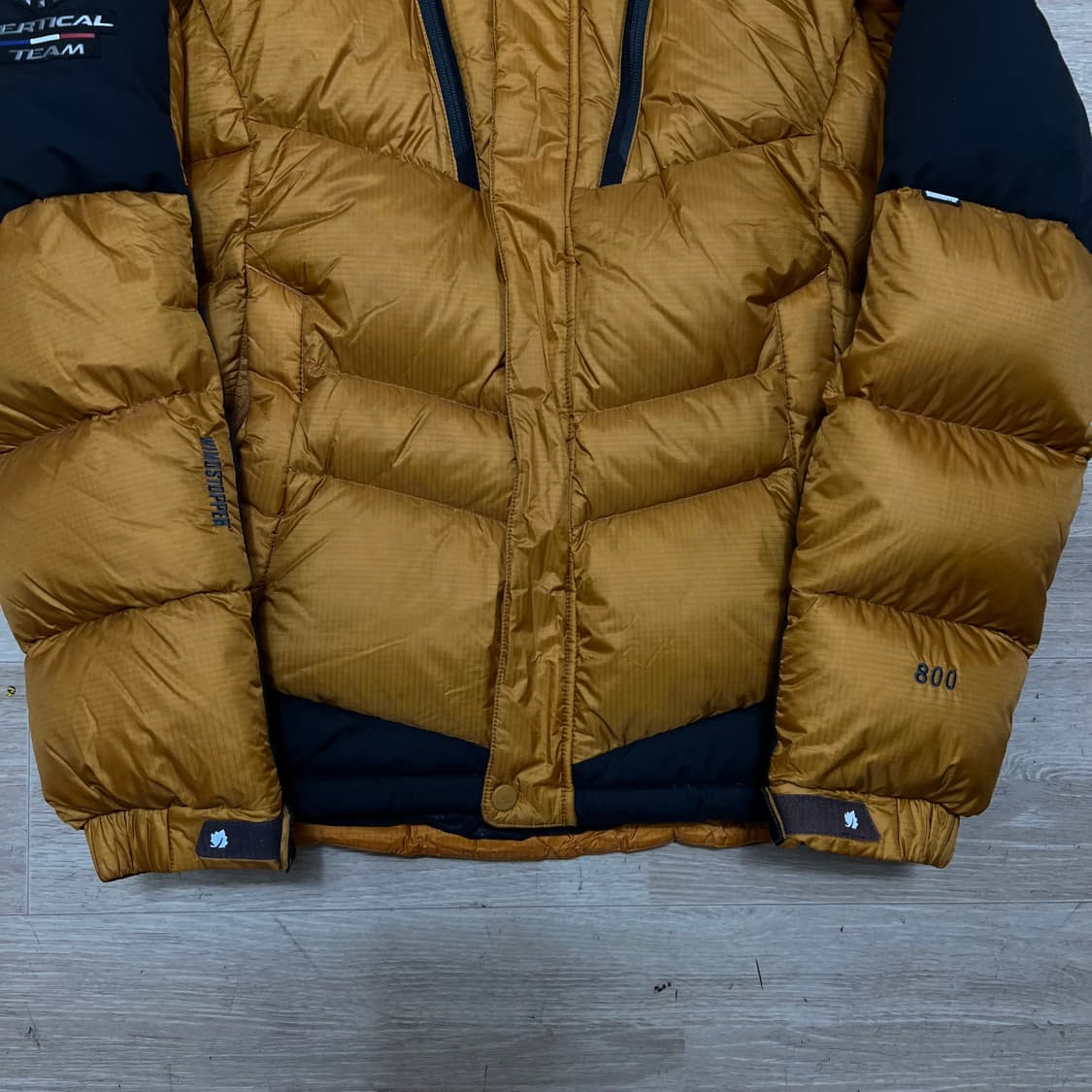 라푸마 구스다운 800 배색 후드 푸퍼패딩 점퍼 [머스타드] S/90 상품이미지3