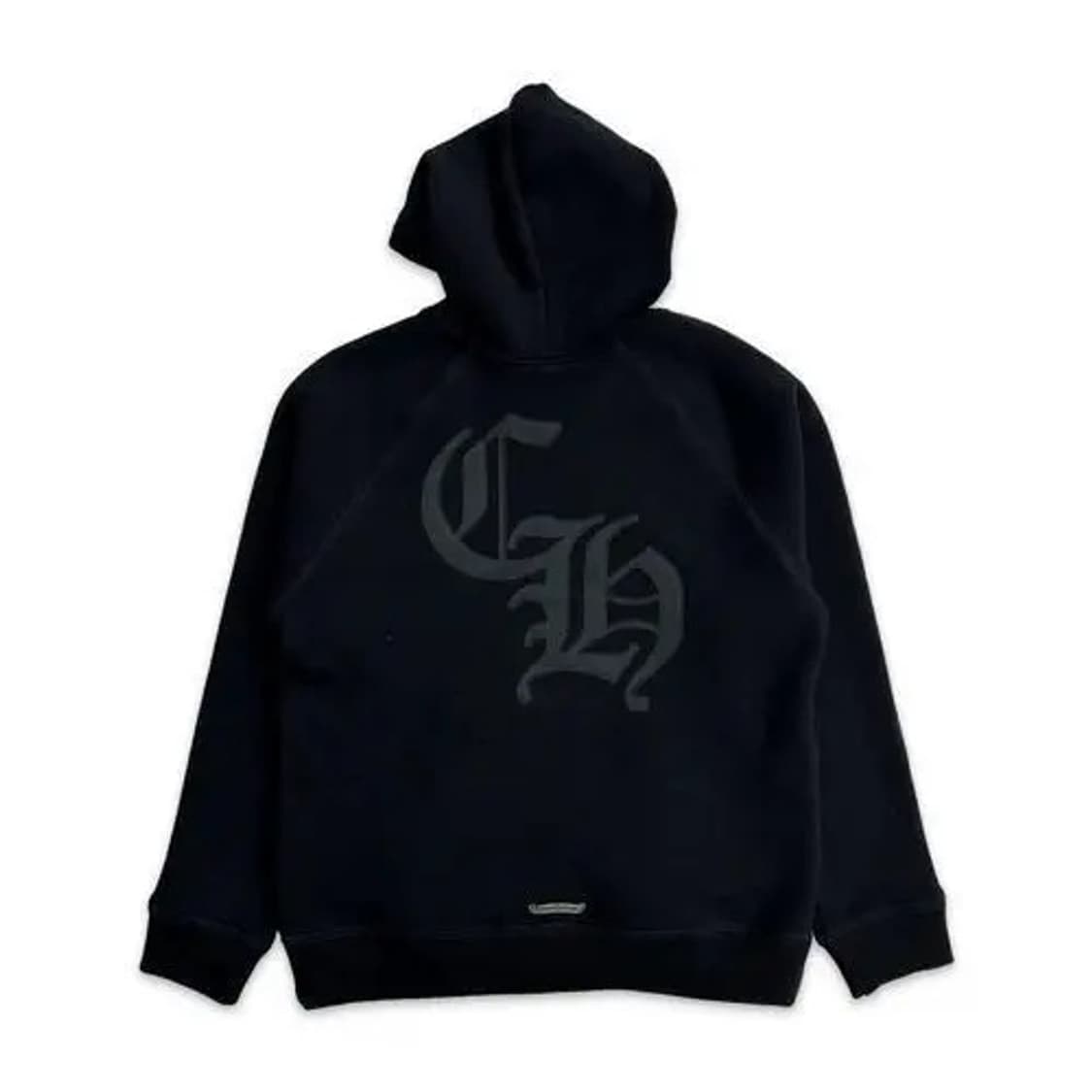 크롬하츠 나일론 세메터리 트리플 크로스 패치 CH 백 로고 후드 블랙 상품이미지1