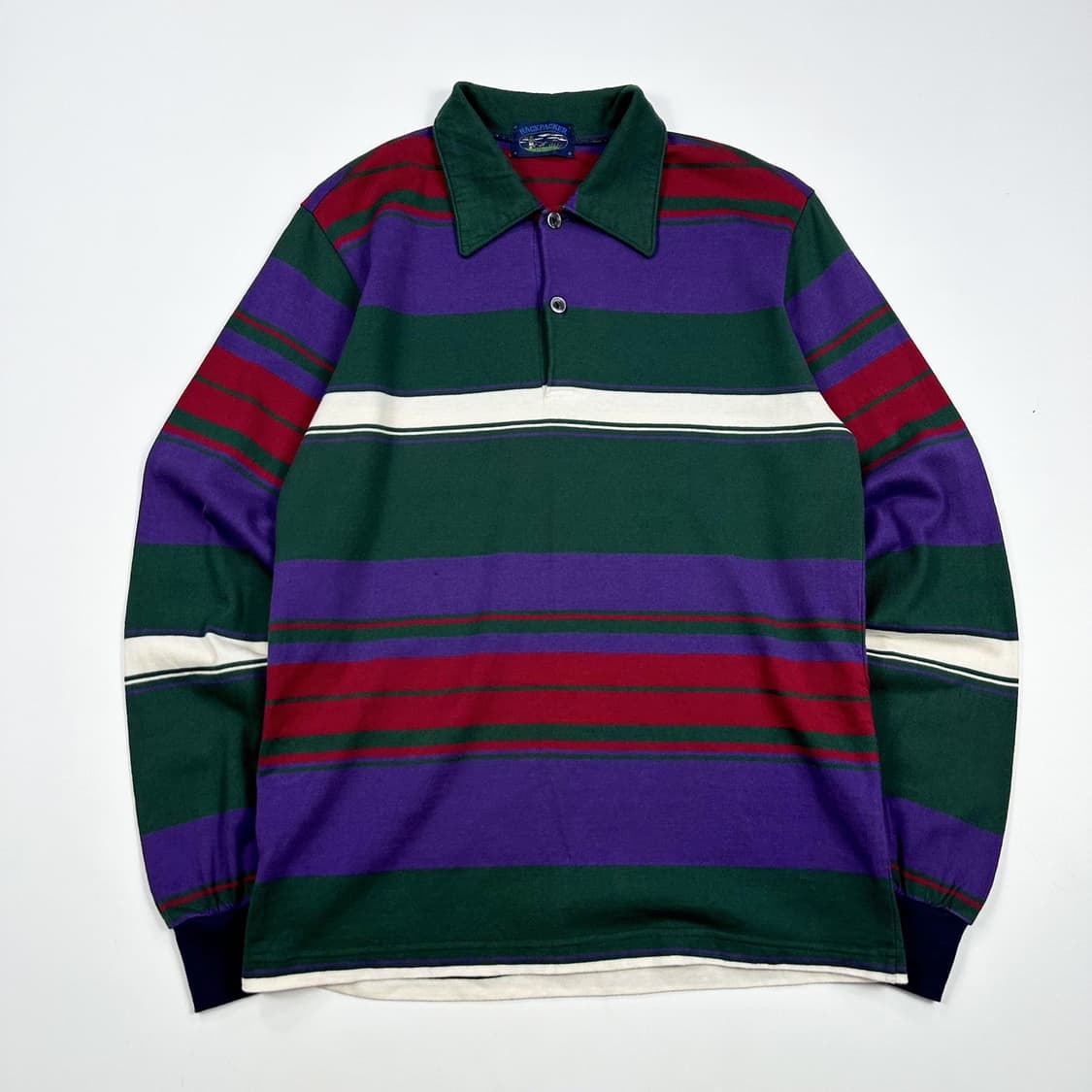 VTG 빈티지 스트라이프 배색 카라 긴팔티셔츠 (S) 상품이미지2