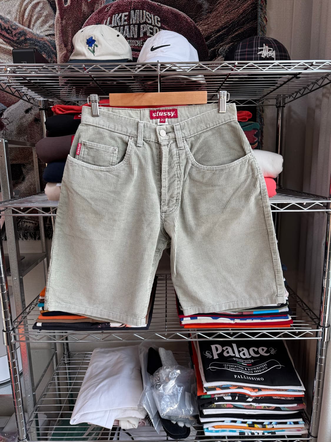 90s 스투시 코듀로이 숏 팬츠 상품이미지2