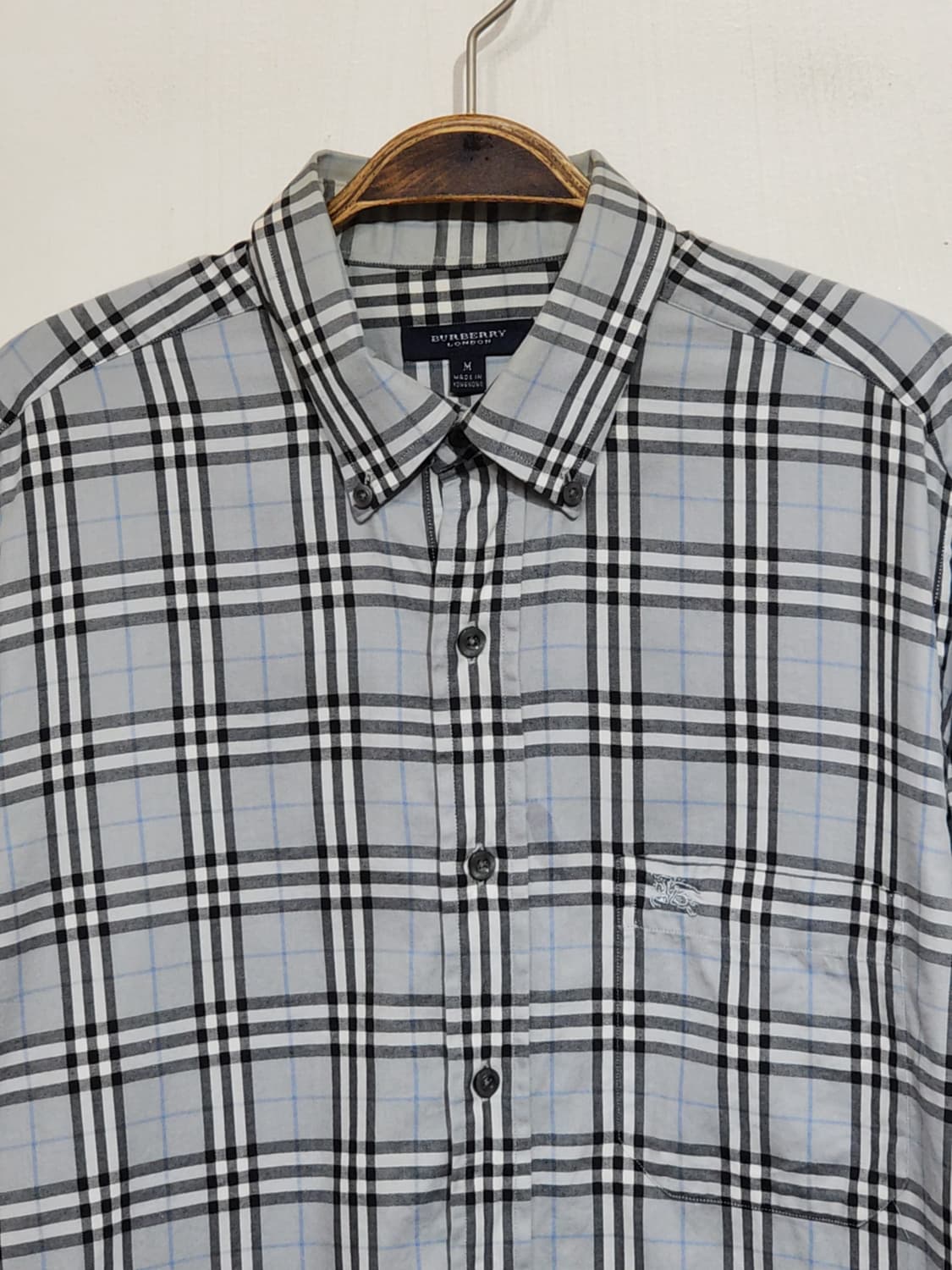 (L) 버버리 남방 체크 셔츠 포켓 캐주얼 매장판  상품이미지2