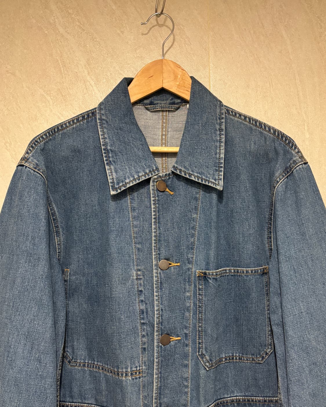 (L) 유니클로 U 데님 커버올 워크 자켓 상품이미지2