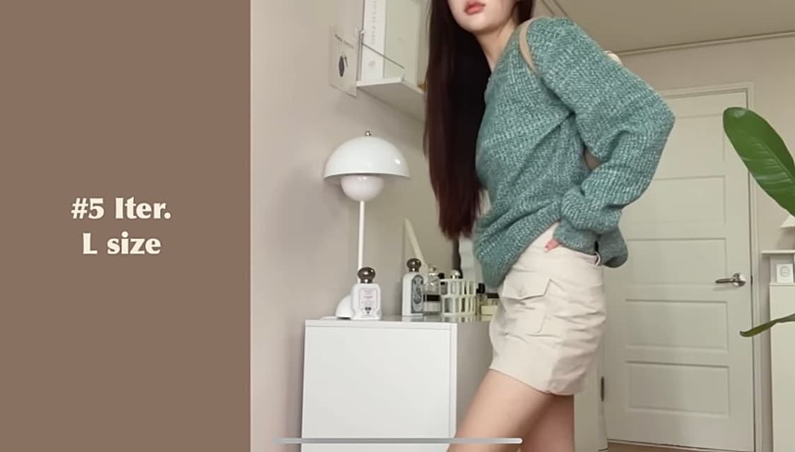 새상품) 유튜버 빛날영 iter 잇터 니트 포레스트 그린 상품이미지5