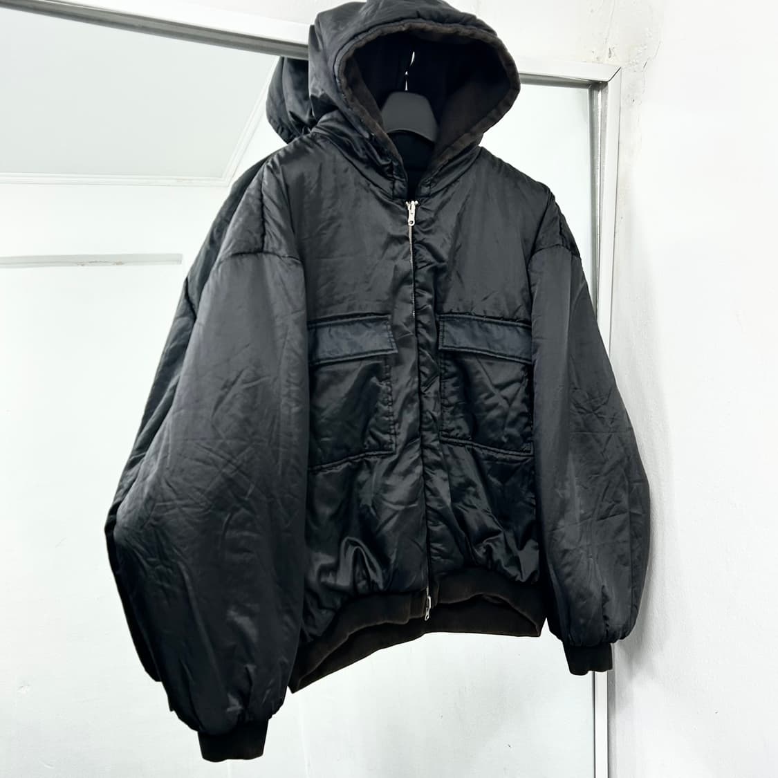 아워파스 PAS 018 리버시블 패딩 후드 집업 상품이미지1