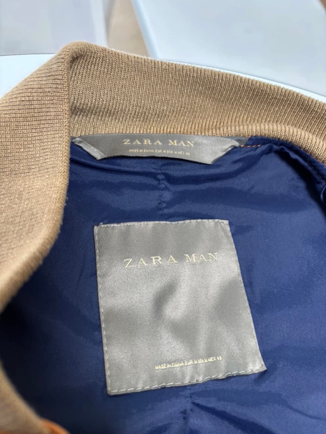 자라 ZARA MAN 스웨이드 블루종 자켓 M 상품이미지4