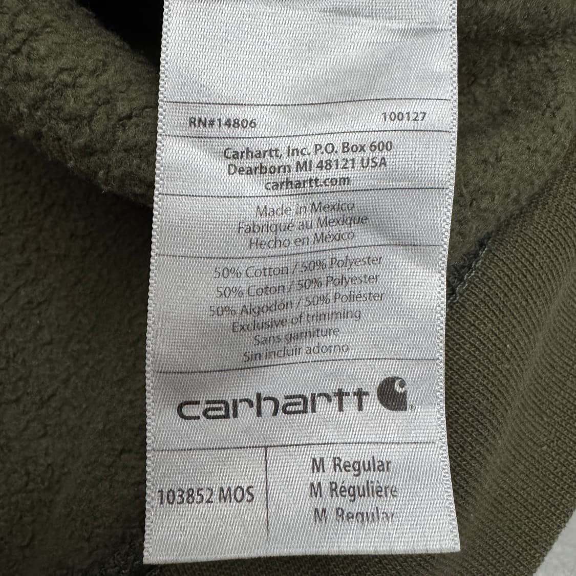 칼하트 포켓 카키 맨투맨 상품이미지5