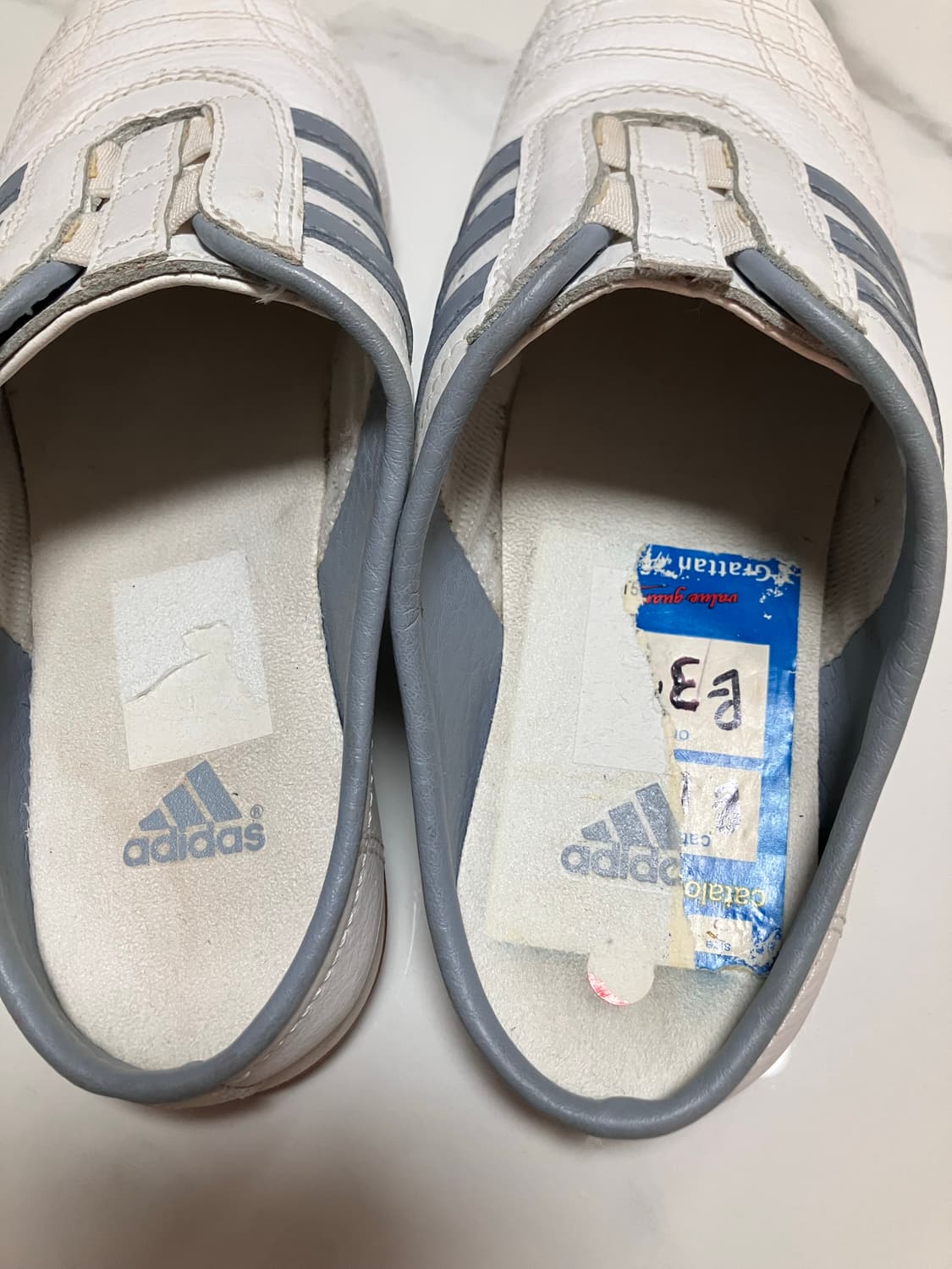 Y2K 아디다스 희귀 소장품 흰색 슬립온 뮬 스니커즈 상품이미지4