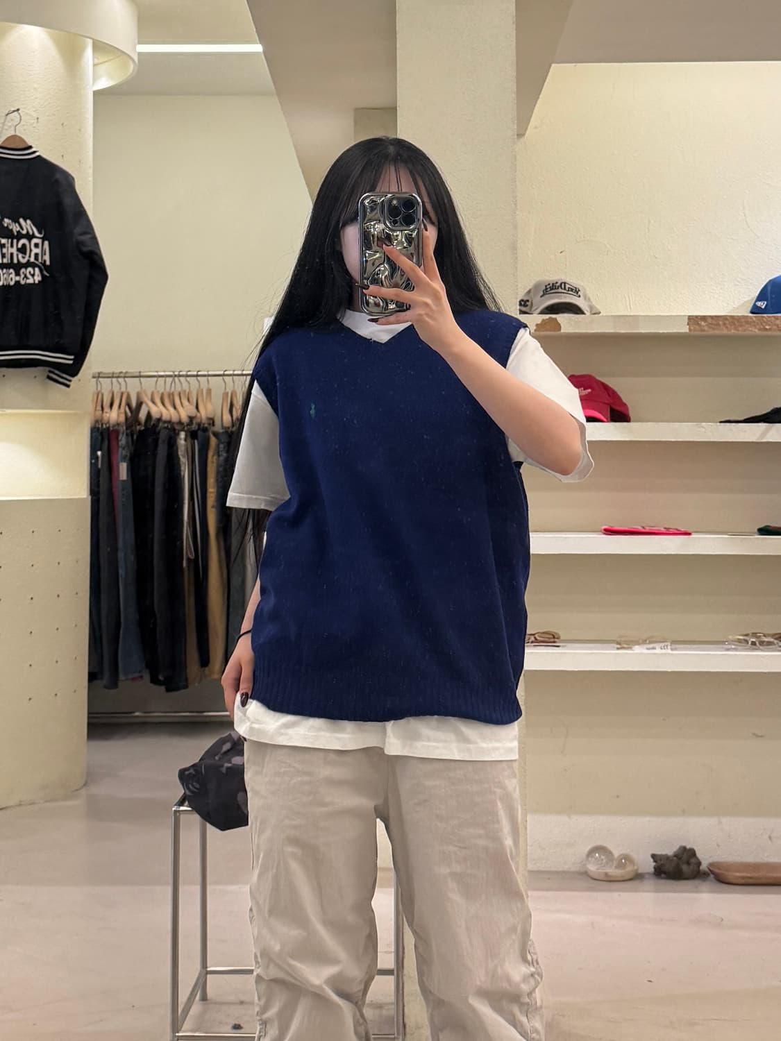 폴로 랄프로렌 블루 램스울 니트 베스트 U1720 상품이미지1