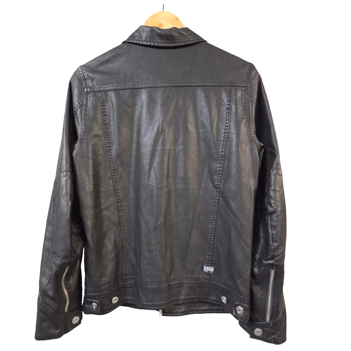 G-STAR RAW 블랙 레더 트러커 자켓(XS)남여 공용 상품이미지2