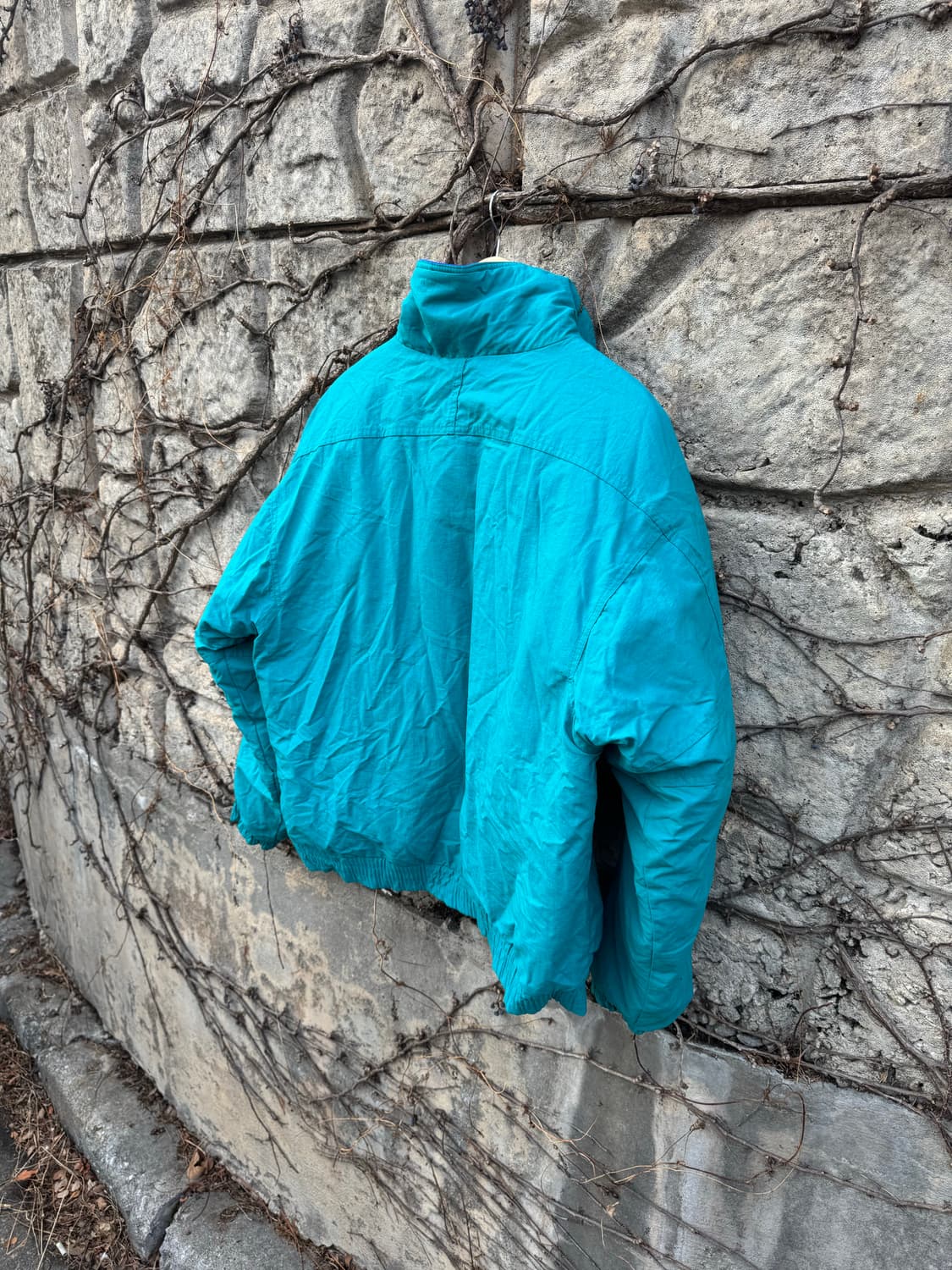 80~90s 에디바우어 빈티지 구스 다운 나일론 쉘 패딩 자켓 상품이미지4