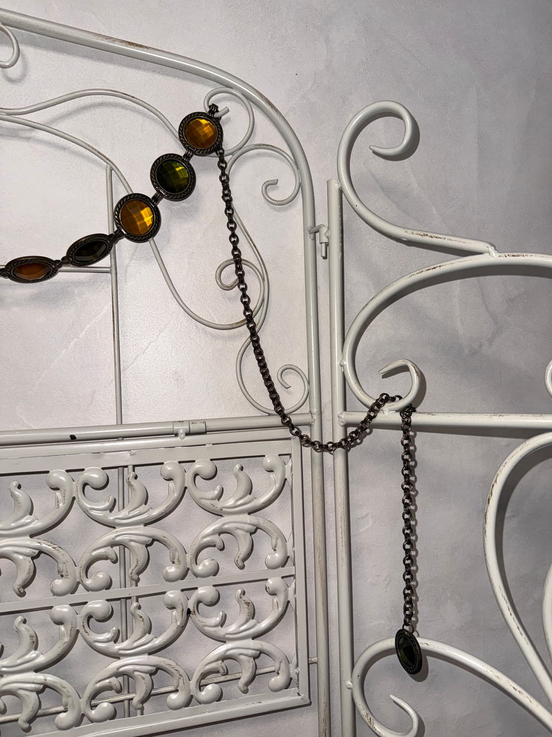 Khaki gold gemstone chain belt 상품이미지3